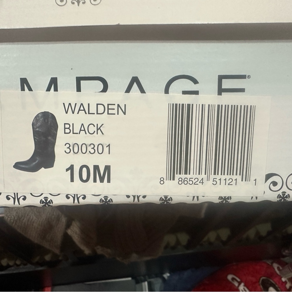 Walden Black Cowboy Boots 10M